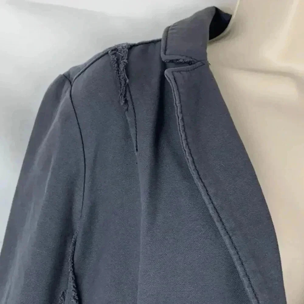 Anthropologie Hei Hei Delanie Smokey Blue Grey Button Down Blazer Jacket Size 6 - Picture 5 of 13